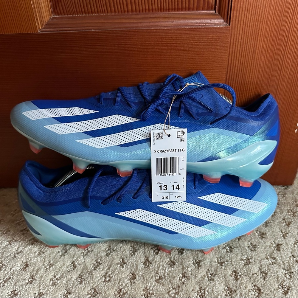 BNWOB adidas X Crazyfast.1 FG Firm Ground Men’s Soccer Cleats, Size 13